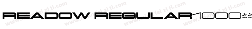 Readow Regular1000字体转换